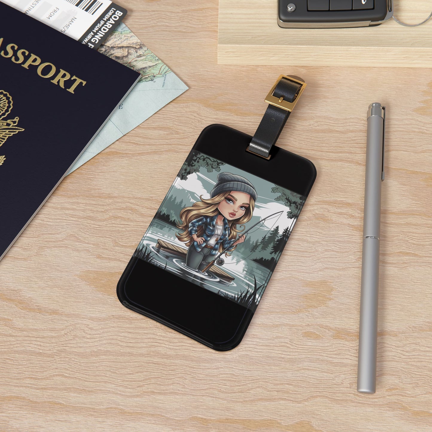 Gone Fishin' Luggage Tag